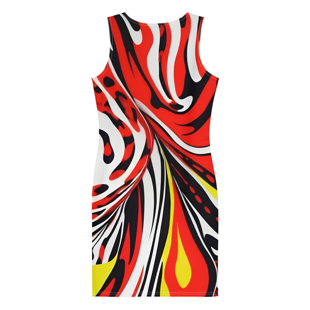 Latina Fashion- Latina Rocks Abstract Red Women's Dress