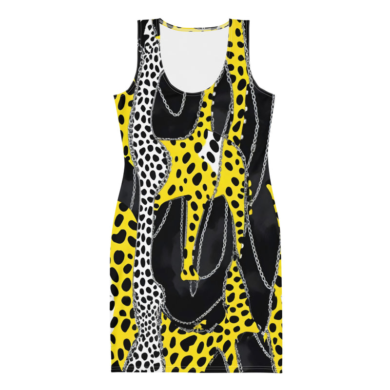 Latina Fashion- Latina Rocks Animal Print and Chains Dress