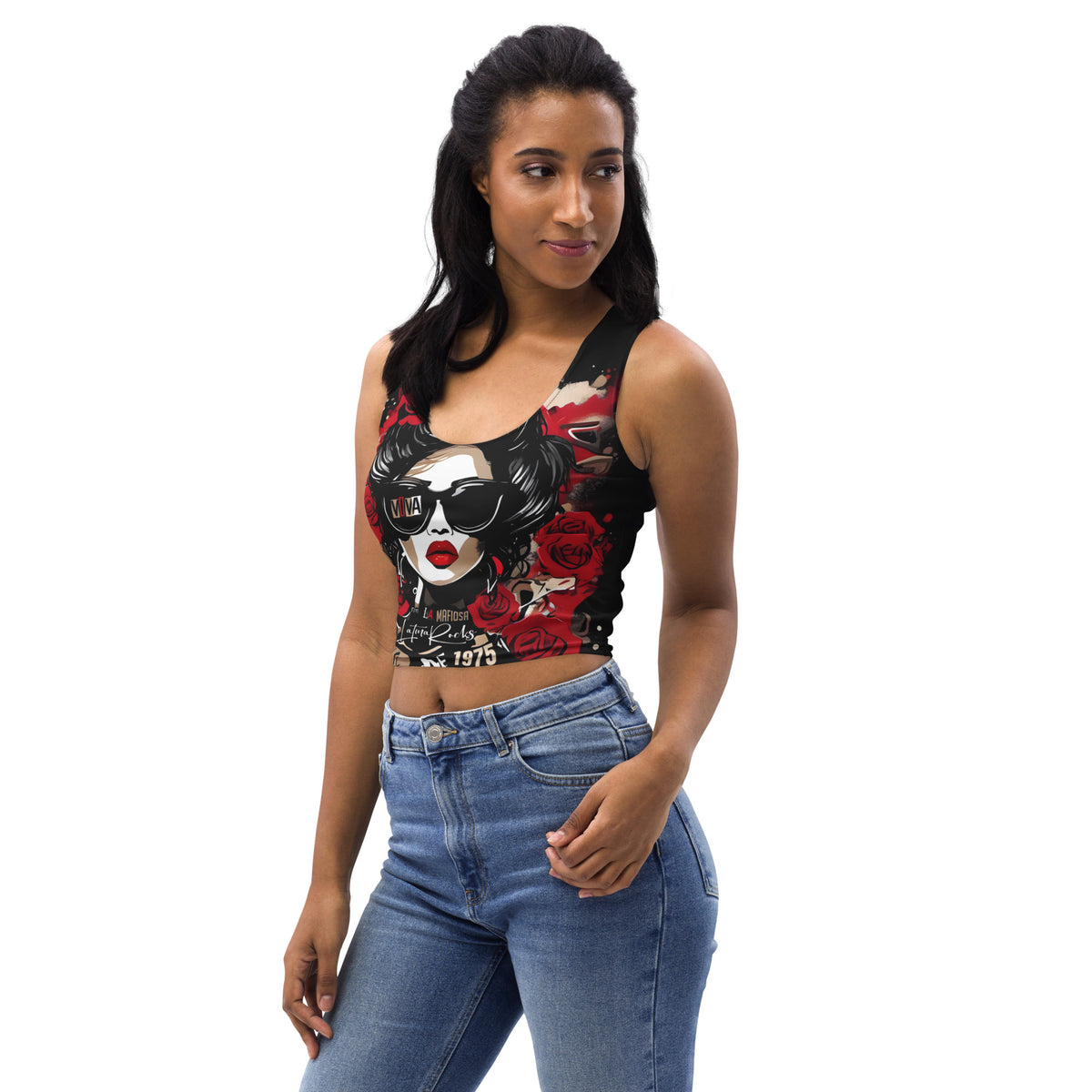 Latina Rocks Viva La Mafiosa Crop Top