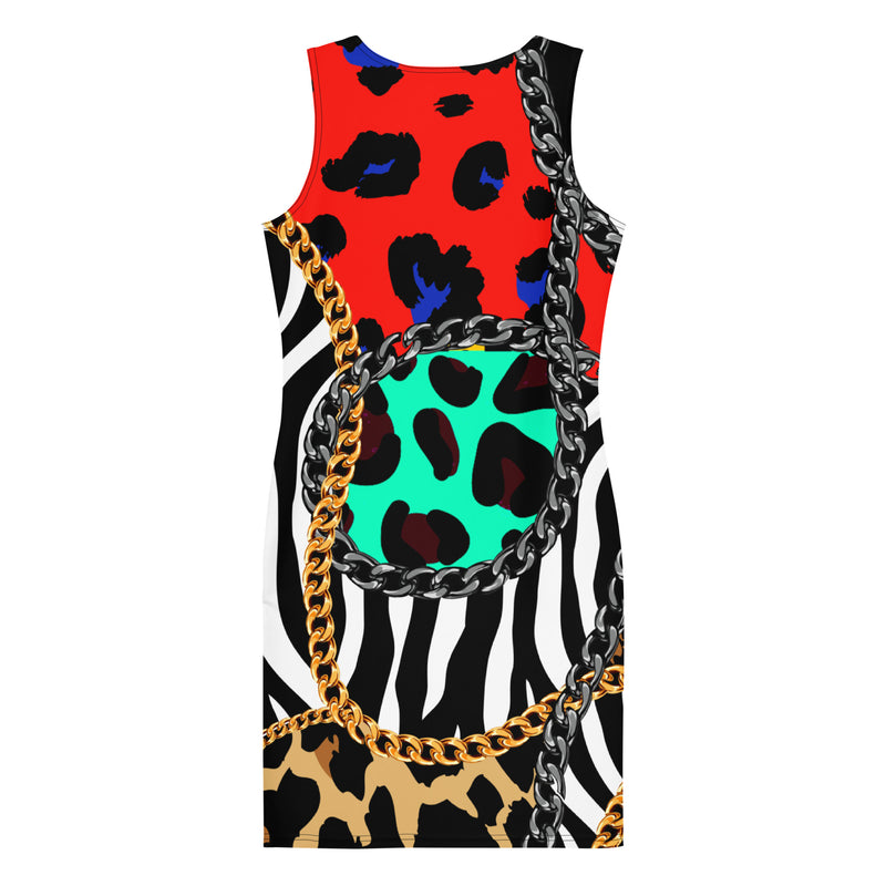 Latina Fashion- Latina Rocks Chain Print Women's Dress