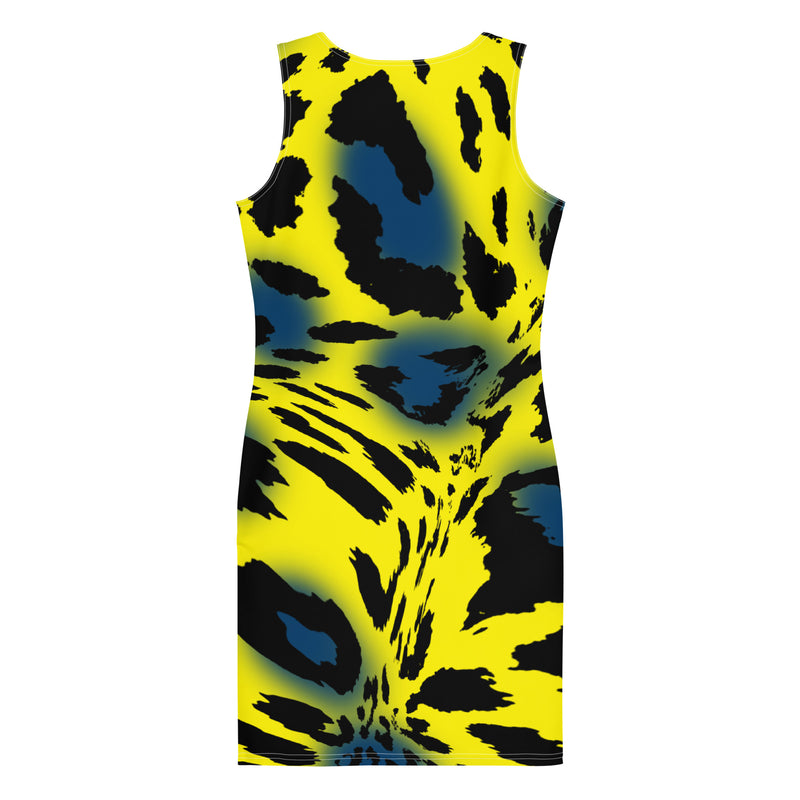 Latina Fashion- Latina Rocks Yellow Animal Print Women's Dress