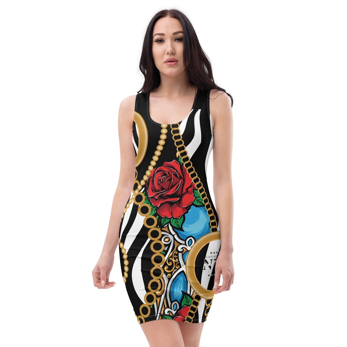 Latina Fashion- Latina Rocks Pearls and Roses Women's Dress