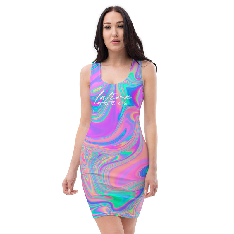 Latina Fashion- Latina Rocks Holographic Dress