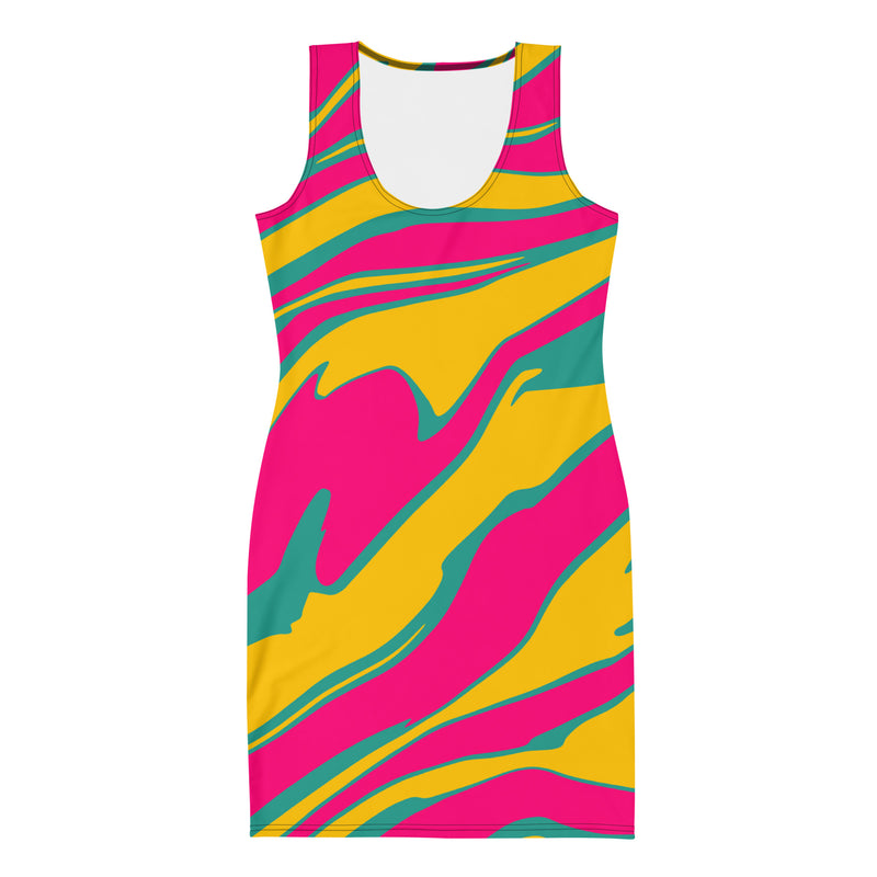 Latina Fashion- Latina Rocks Neon Animal Print DRess