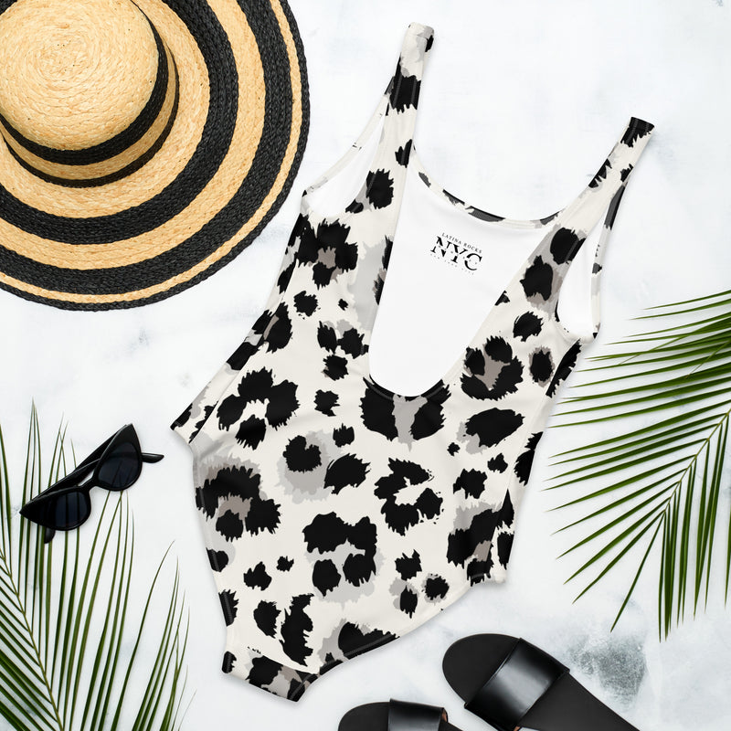 Latina Fashion- Latina Rocks B/W Cheetah One-Piece Swimsuit