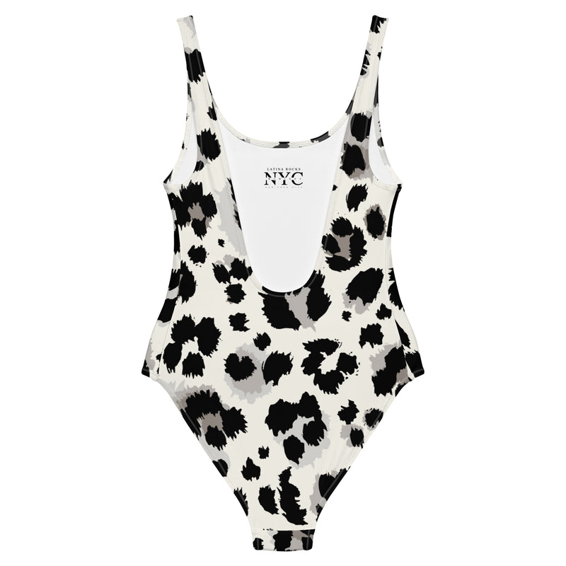 Latina Fashion- Latina Rocks B/W Cheetah One-Piece Swimsuit