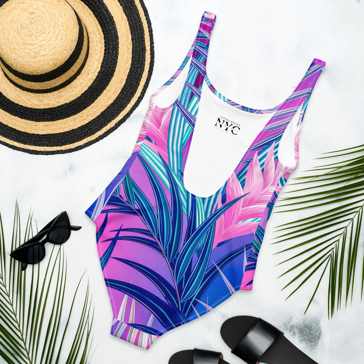 Latina Fashion- Latina Rocks Carribean Print One-Piece Swimsuit