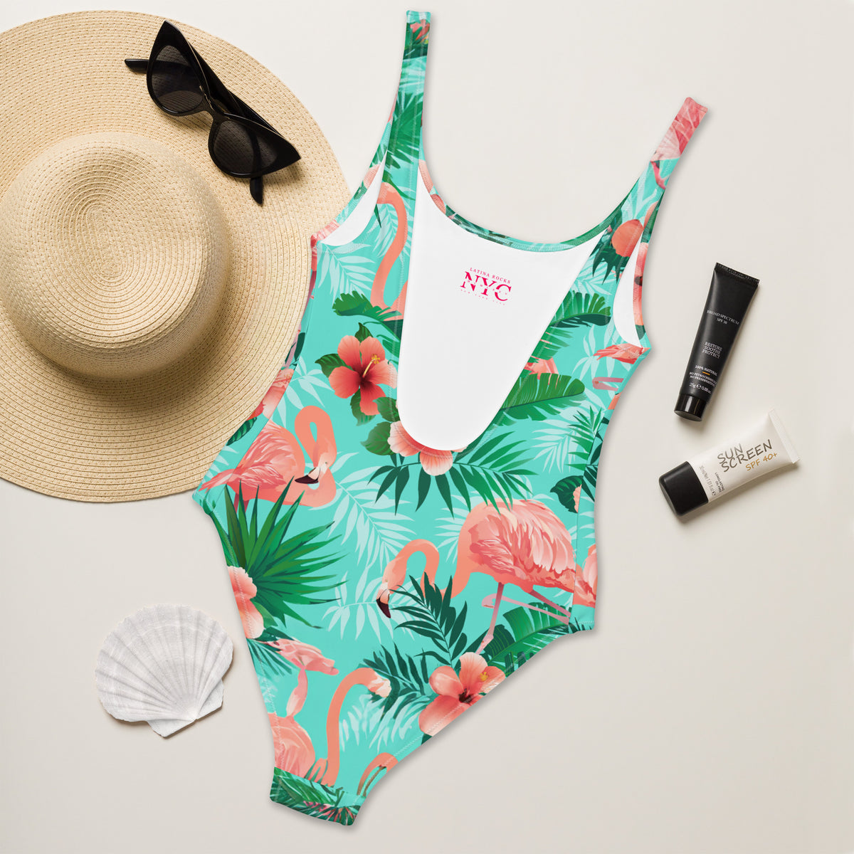 Latina Fashion- Latina Rocks Flamingo Love One-Piece Swimsuit