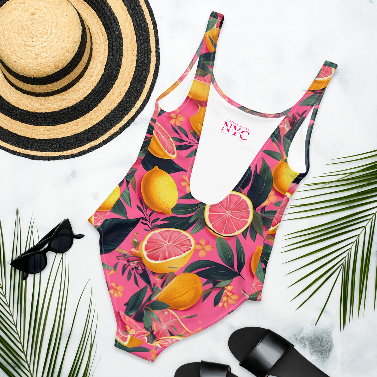 Latina Fashion- Latina Rocks Grapefruit Caribbean One-Piece Swimsuit