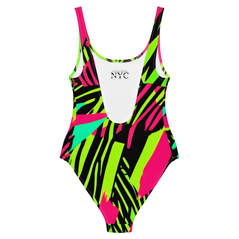 Latina Fashion- Latina Rocks Crazy Color Splash One-Piece Swimsuit