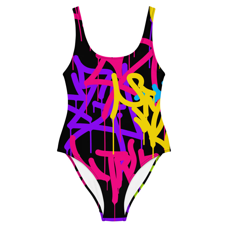 Latina Fashion- Latina Rocks Graffiti One-Piece Swimsuit