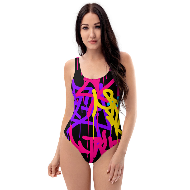 Latina Fashion- Latina Rocks Graffiti One-Piece Swimsuit