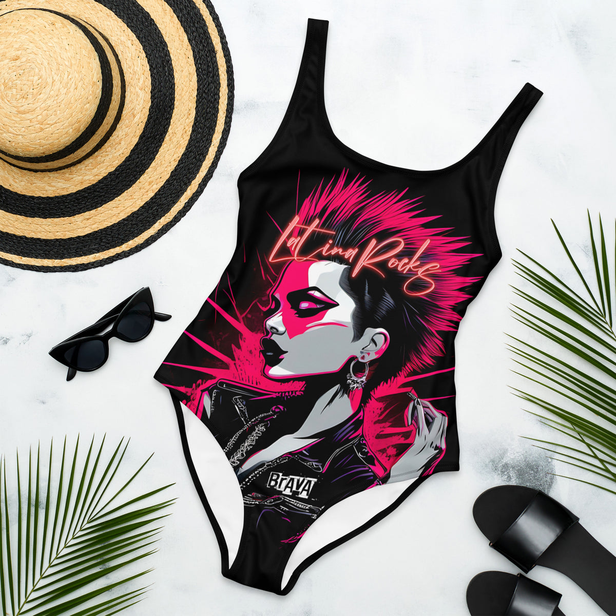 Latina Fashion- Latina Rocks Rocker Chic One-Piece Swimsuit