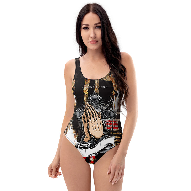 Latina Fashion- Latina Rocks Gracias a Dios One-Piece Swimsuit