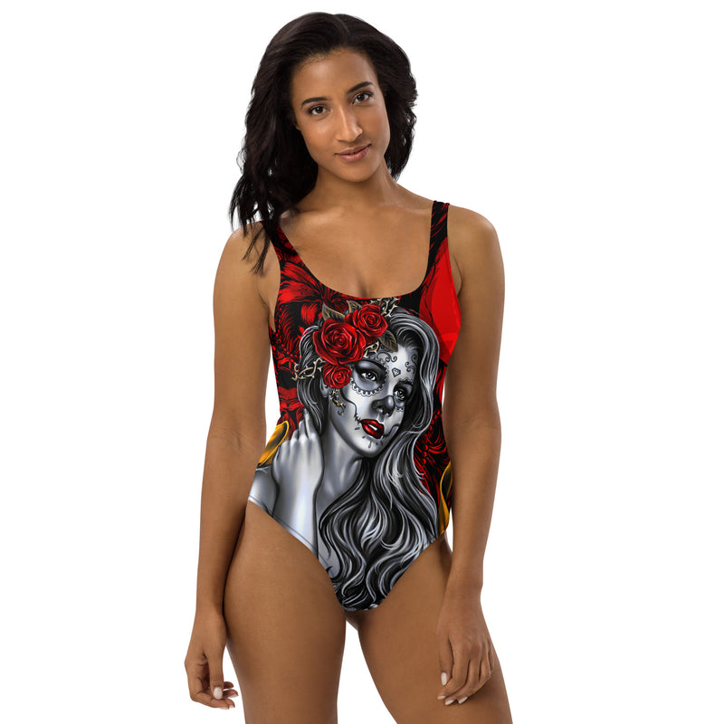 Latina Fashion- Latina Rocks La Muerte One-Piece Swimsuit