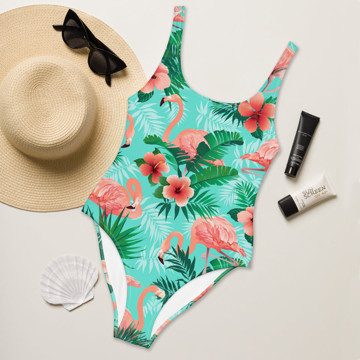 Latina Fashion- Latina Rocks Flamingo Love One-Piece Swimsuit