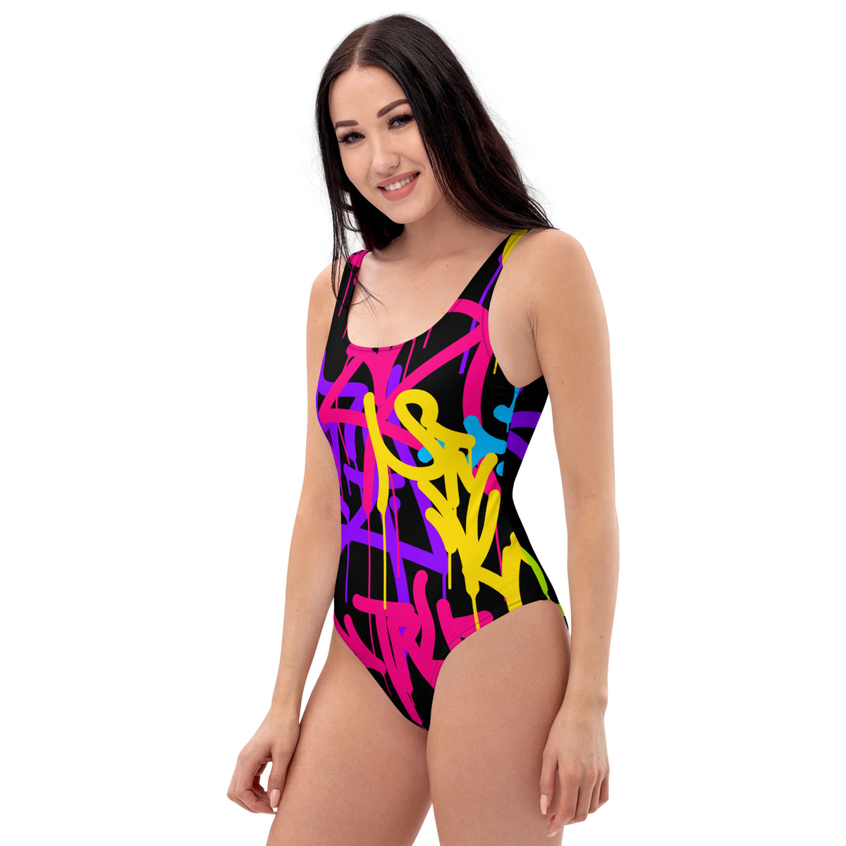 Latina Fashion- Latina Rocks Graffiti One-Piece Swimsuit