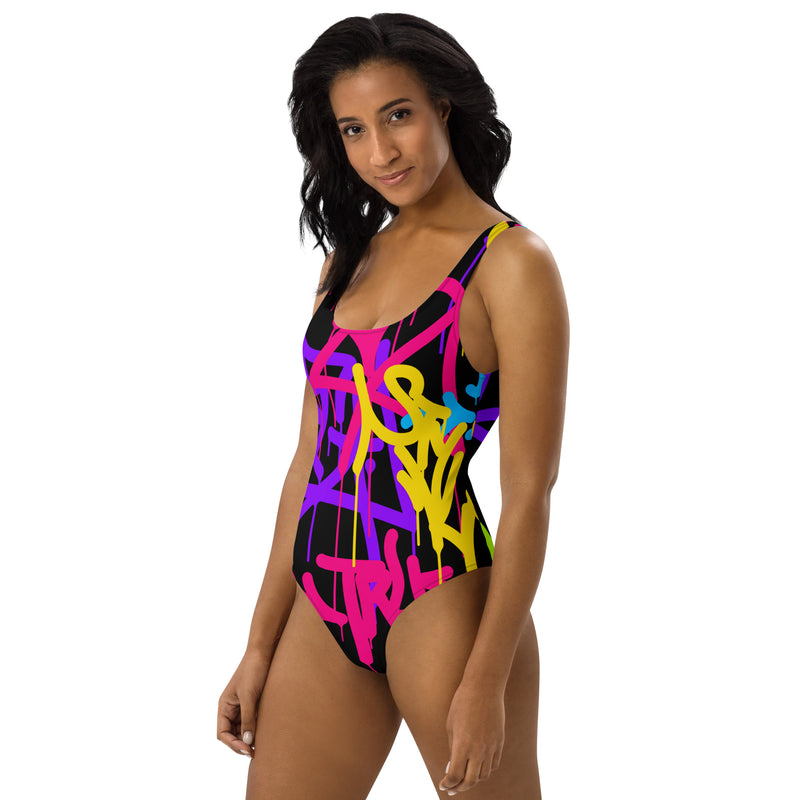 Latina Fashion- Latina Rocks Graffiti One-Piece Swimsuit