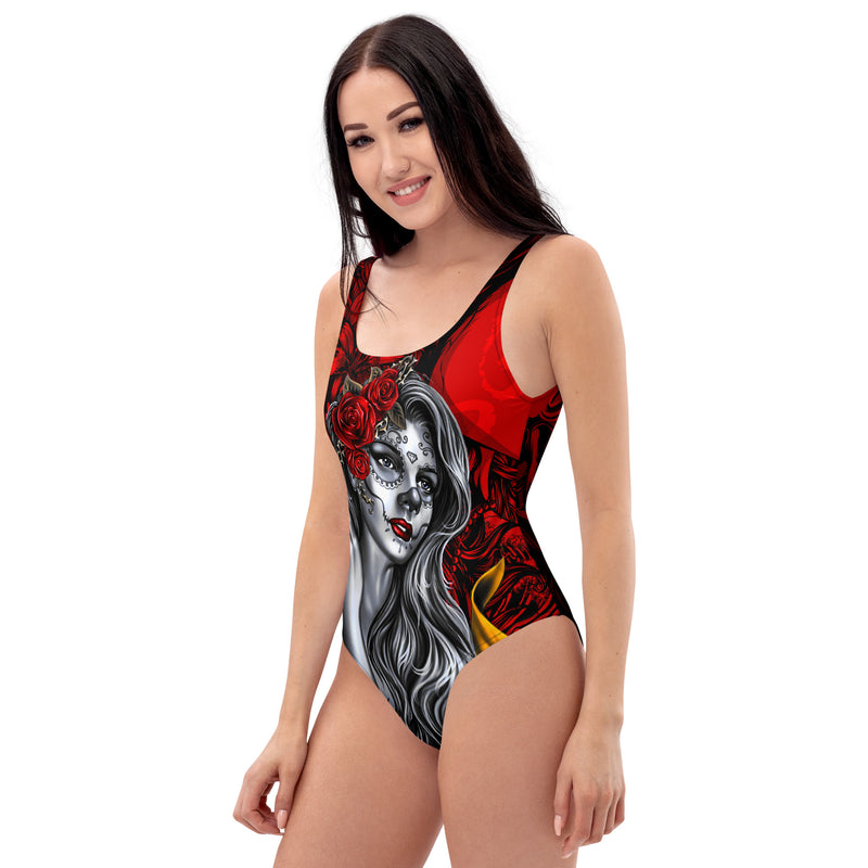 Latina Fashion- Latina Rocks La Muerte One-Piece Swimsuit