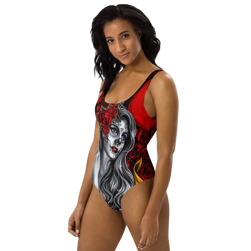 Latina Fashion- Latina Rocks La Muerte One-Piece Swimsuit