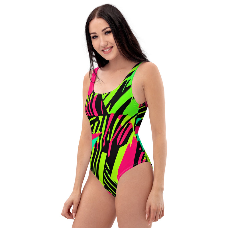 Latina Fashion- Latina Rocks Crazy Color Splash One-Piece Swimsuit