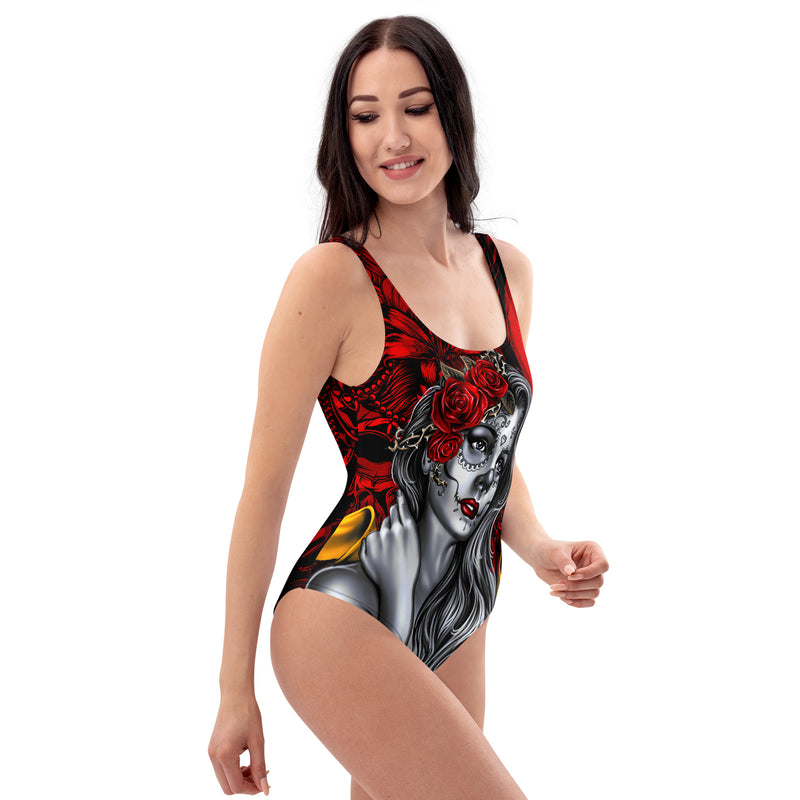 Latina Fashion- Latina Rocks La Muerte One-Piece Swimsuit