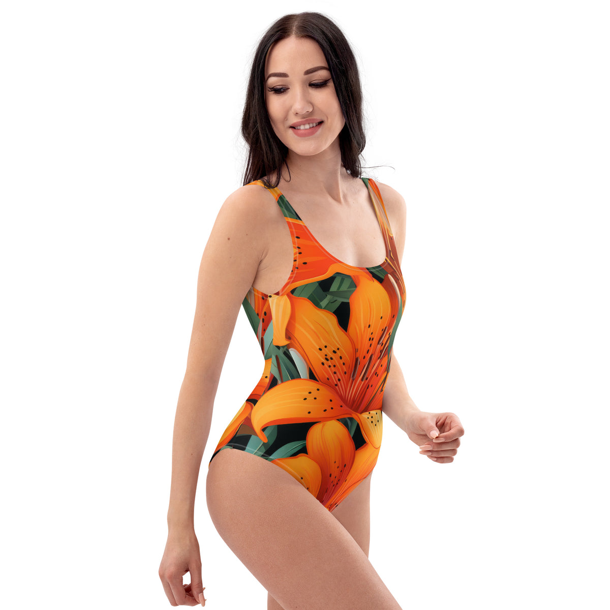 Latina Fashion- Latina Rocks Peach Tulip One-Piece Swimsuit