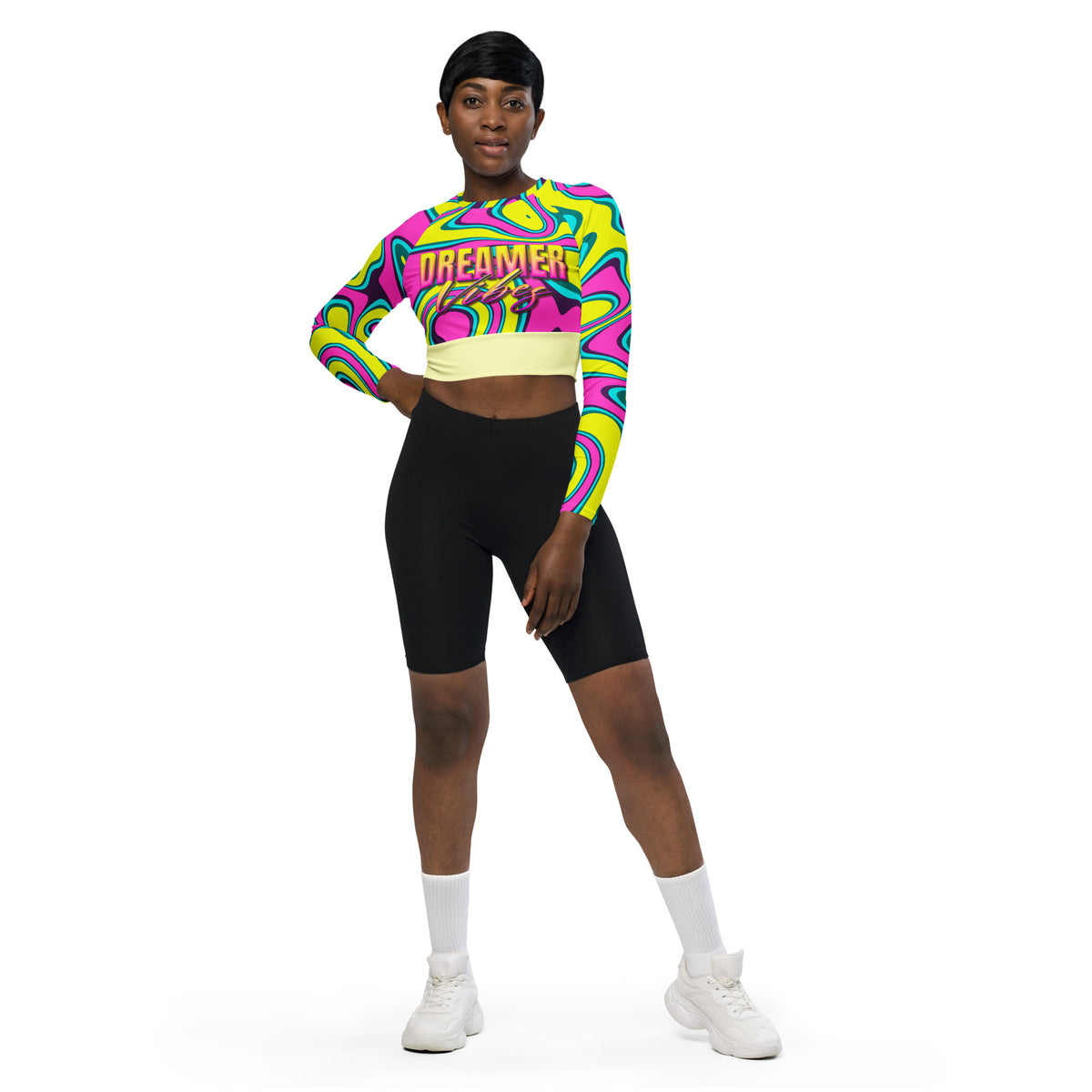 Latina Fashion- Latina Rocks Dreamer Vibes Long Sleeve Crop Top