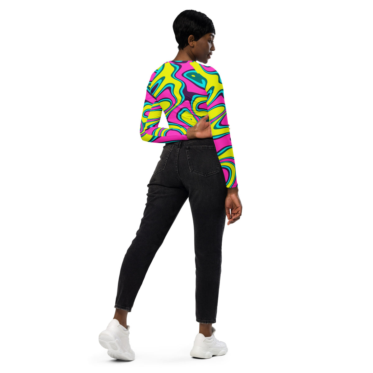 Latina Fashion- Latina Rocks Dreamer Vibes Long Sleeve Crop Top