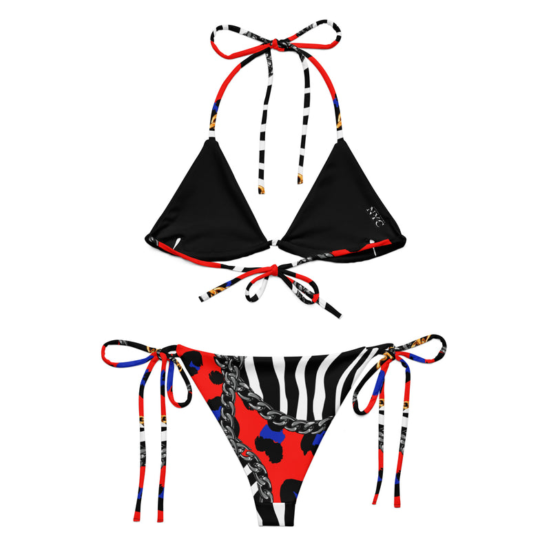 Latina Fashion- Latina Rocks Chain Print String-Bikini