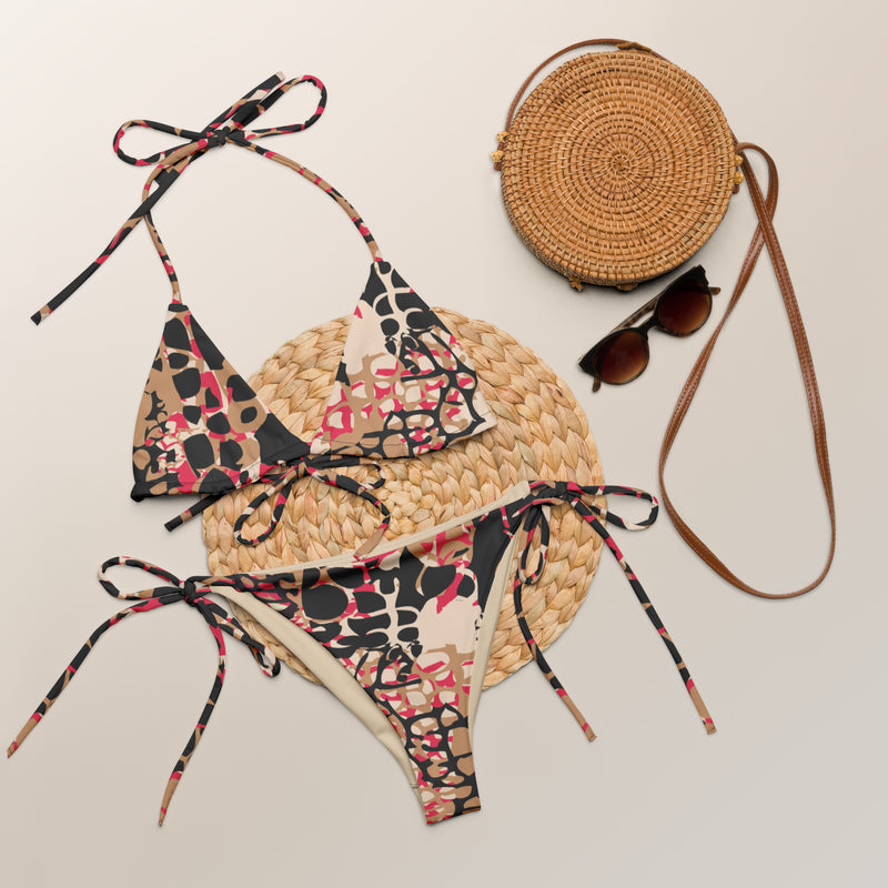 Latina Fashion- Latina Rocks El Pueblo Print String-Bikini