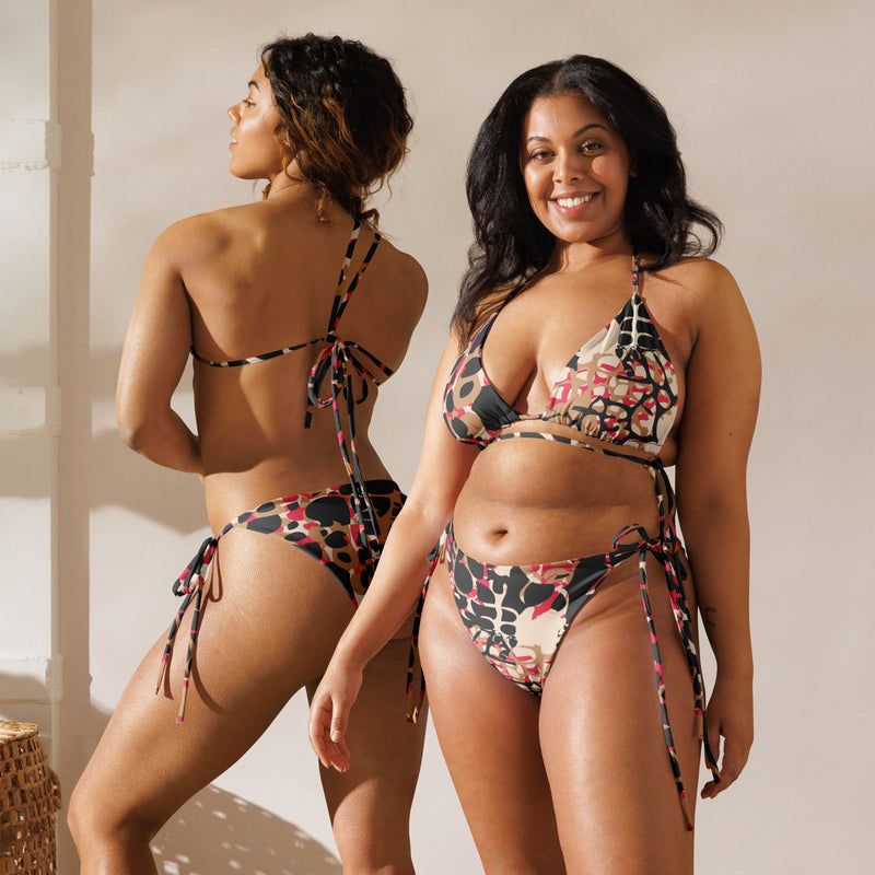 Latina Fashion- Latina Rocks El Pueblo Print String-Bikini