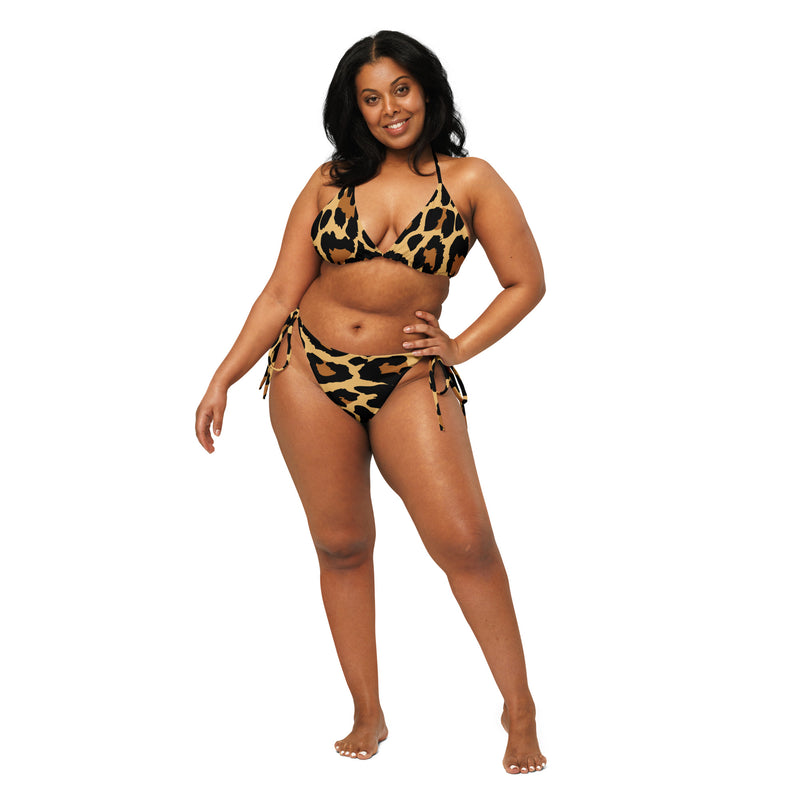 Latina Fashion- Latina Rocks Natural Cheetah Print String-Bikini