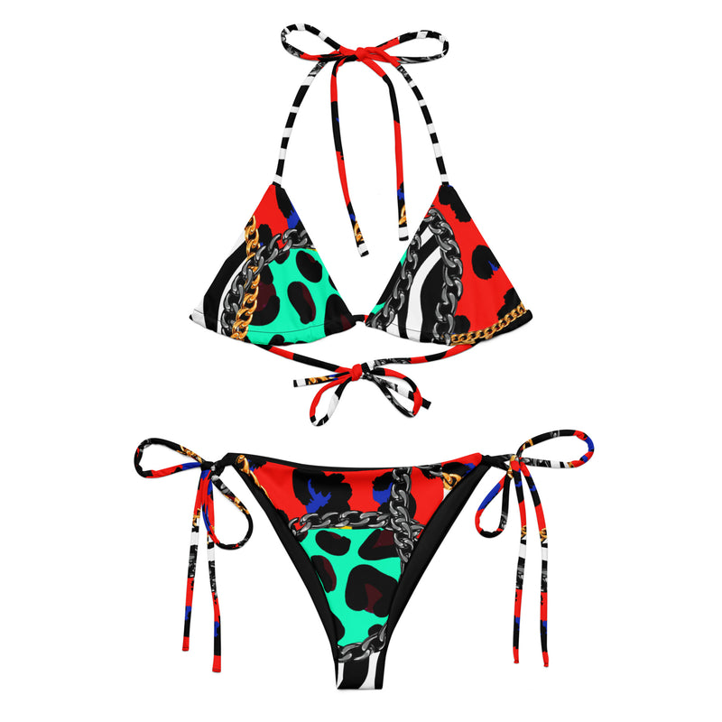 Latina Fashion- Latina Rocks Chain Print String-Bikini