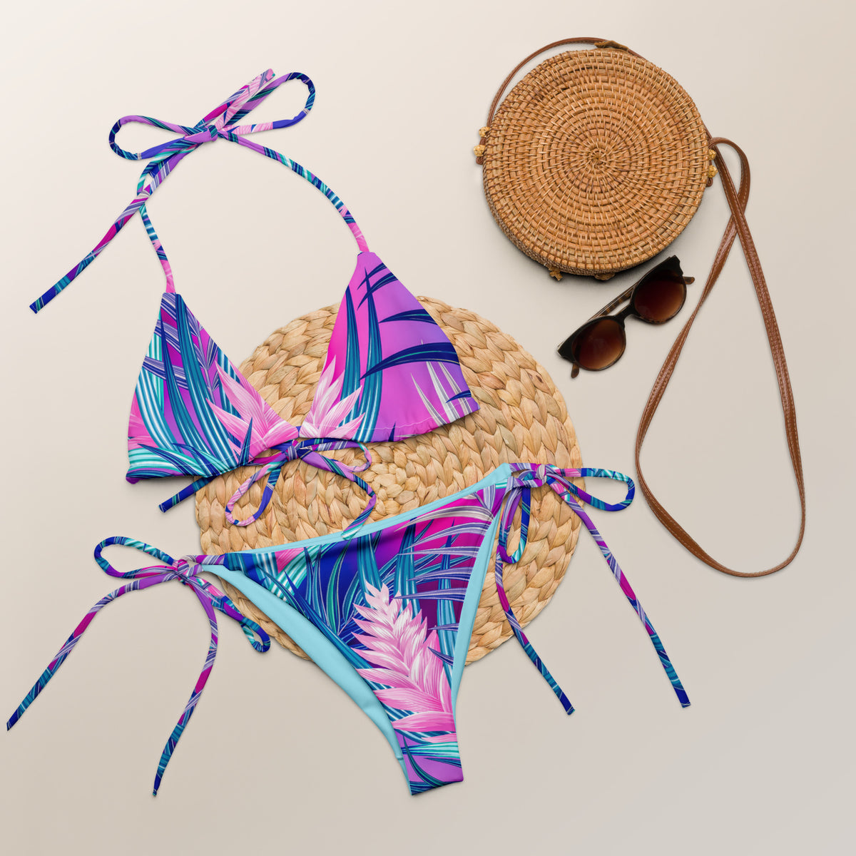 Latina Fashion- Latina Rocks Carribean Print String-Bikini