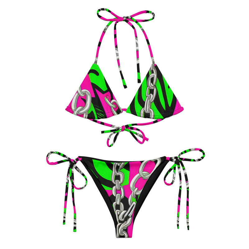 Latina Fashion- Latina Rocks Neon Chains String-Bikini