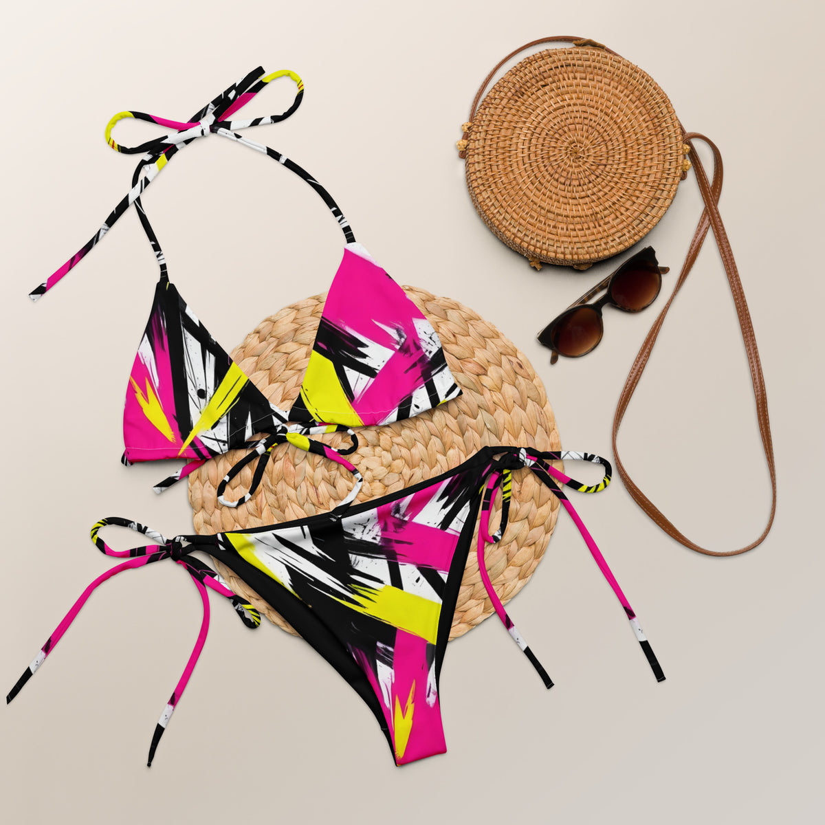 Latina Fashion- Latina Rocks Abstract String-Bikini