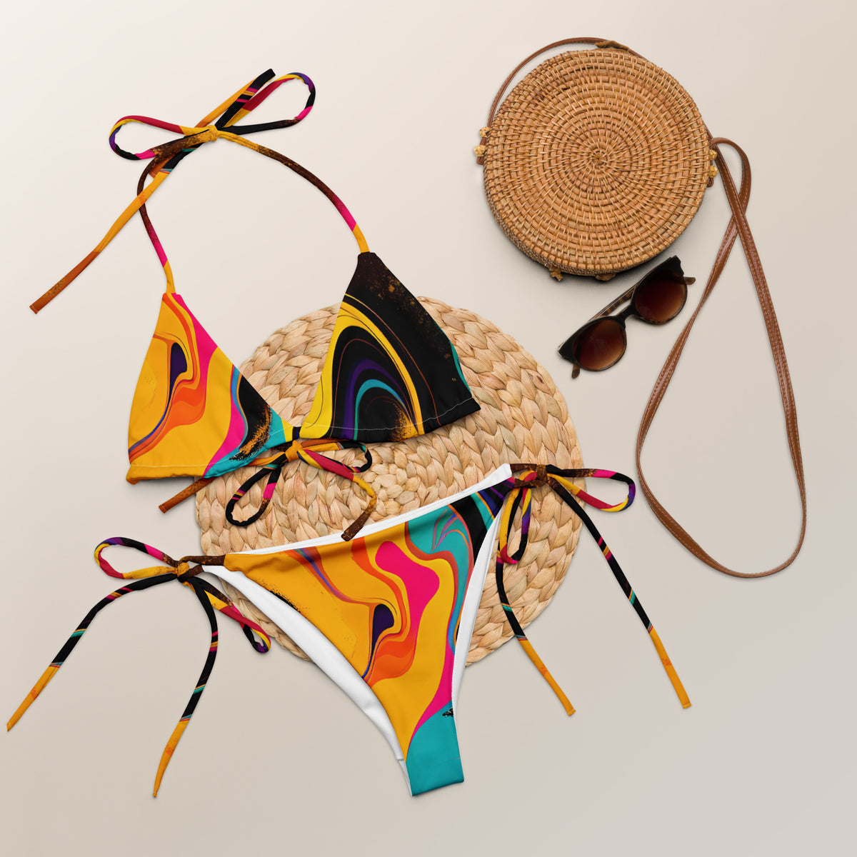 Latina Fashion- Latina Rocks Lava Vibes String-Bikini