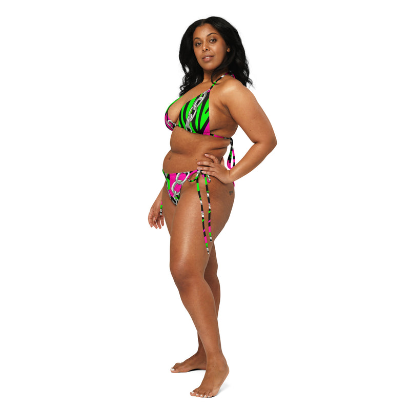 Latina Fashion- Latina Rocks Neon Chains String-Bikini