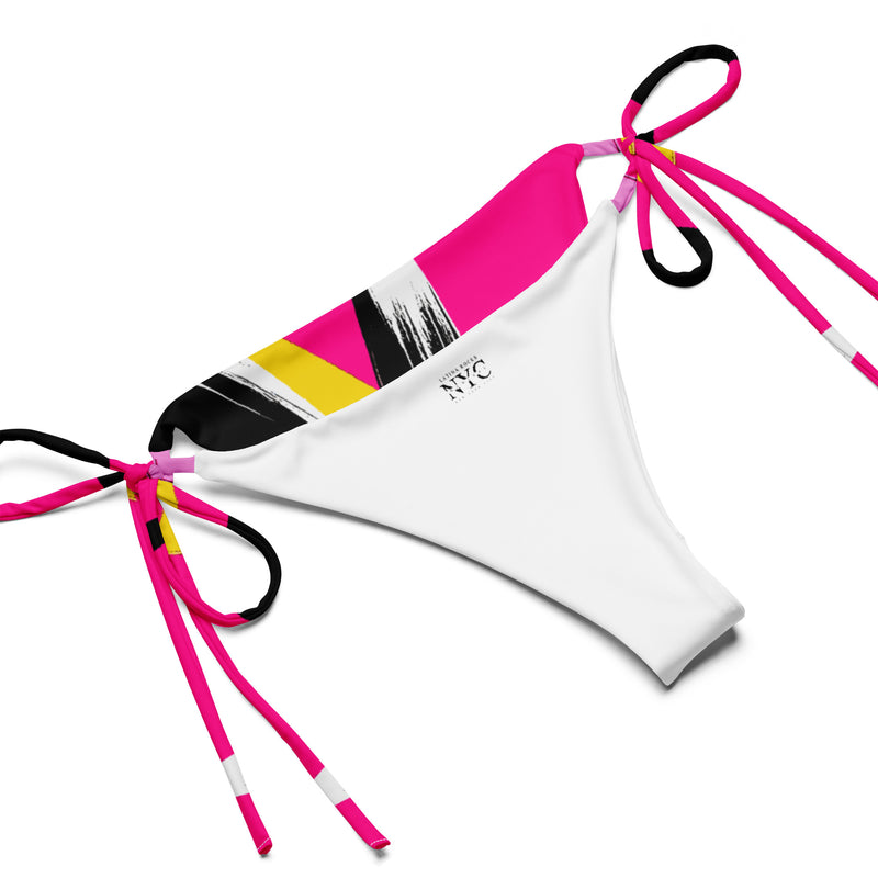 Latina Fashion- Latina Rocks Neon Slasher Print String-Bikini