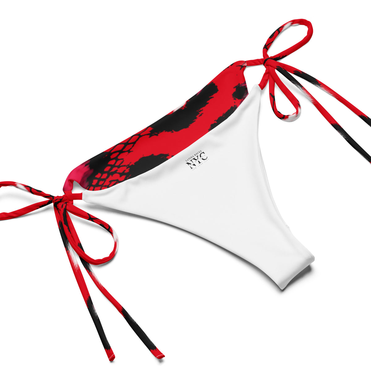 Latina Fashion- Latina Rocks Red and White Animal Print String-Bikini