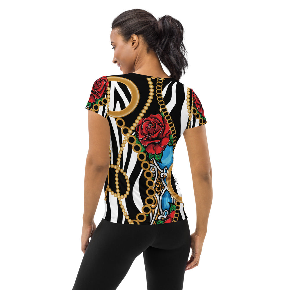 Latina Fashion- Latina Rocks Pearls and Roses Women's Shirt Sleeve Shirt