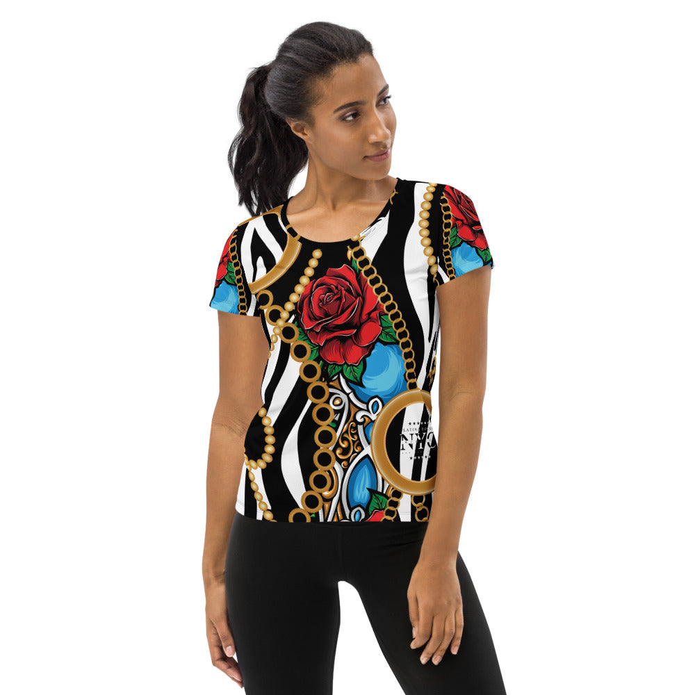 Latina Fashion- Latina Rocks Pearls and Roses Women's Shirt Sleeve Shirt