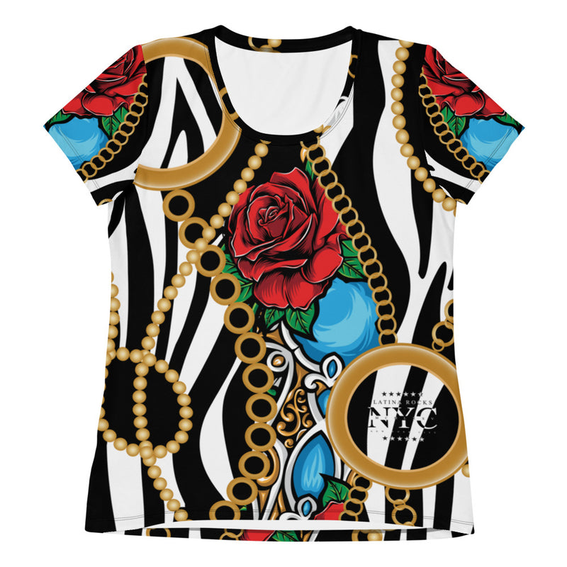 Latina Fashion- Latina Rocks Pearls and Roses Women's Shirt Sleeve Shirt