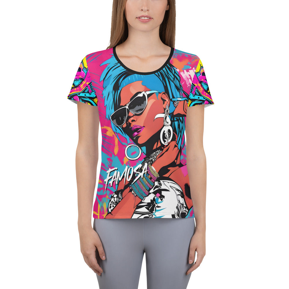 Latina Fashion- Latina Rocks Pink Mafiosa Women's Short Sleeve Shirt