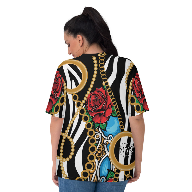 Latina Fashion- Latina Rocks Pearls and Roses Women's Shirt Sleeve Shirt