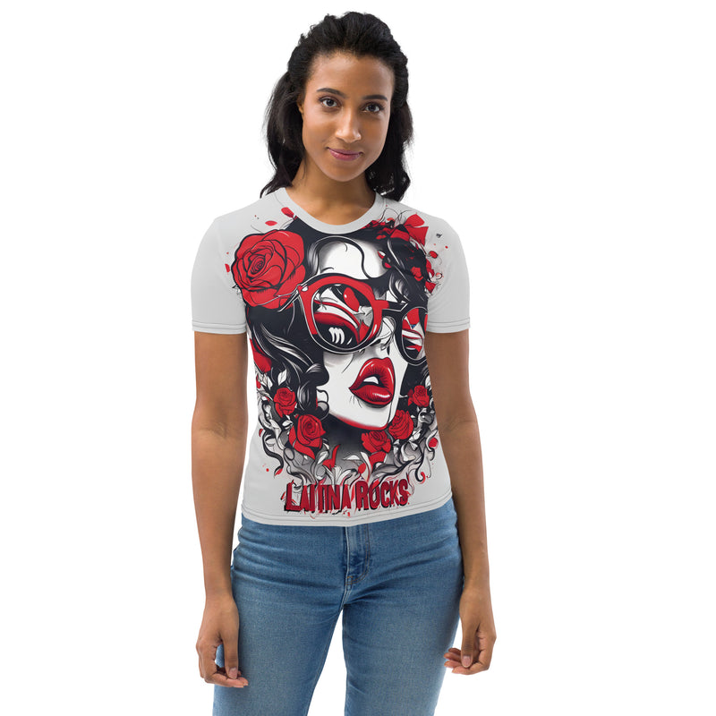 Latina Fashion- Latina Rocks Rosa Linda Women's Short Sleeve Shirt