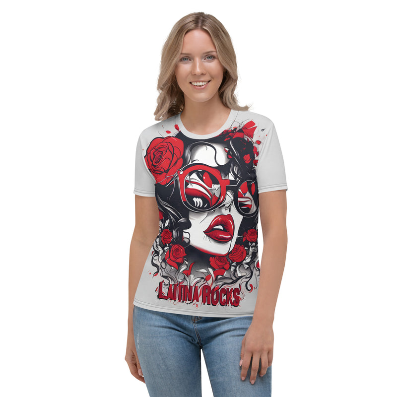 Latina Fashion- Latina Rocks Rosa Linda Women's Short Sleeve Shirt