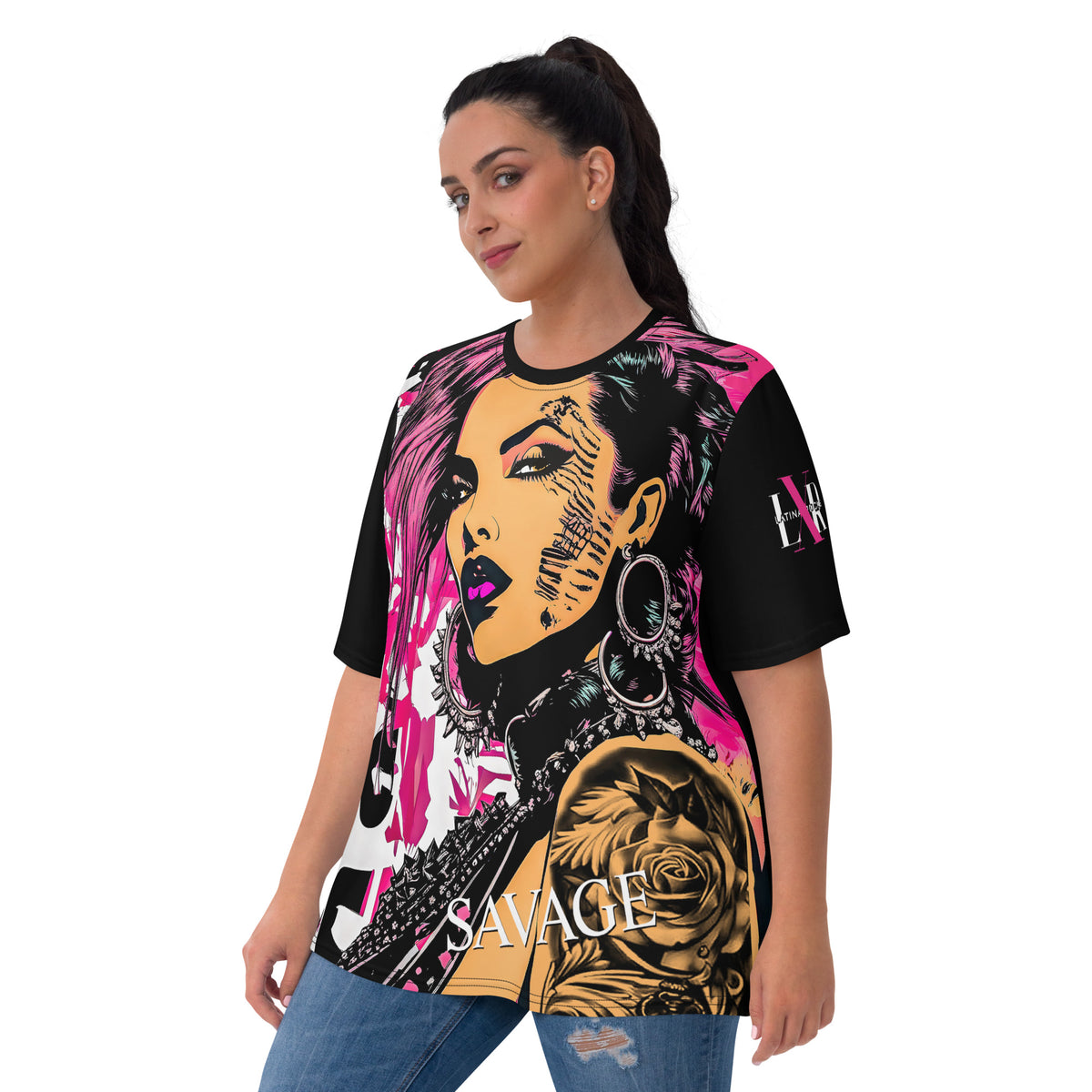 Latina Fashion- Latina Rocks Savage Women's Short Sleeve Shirt