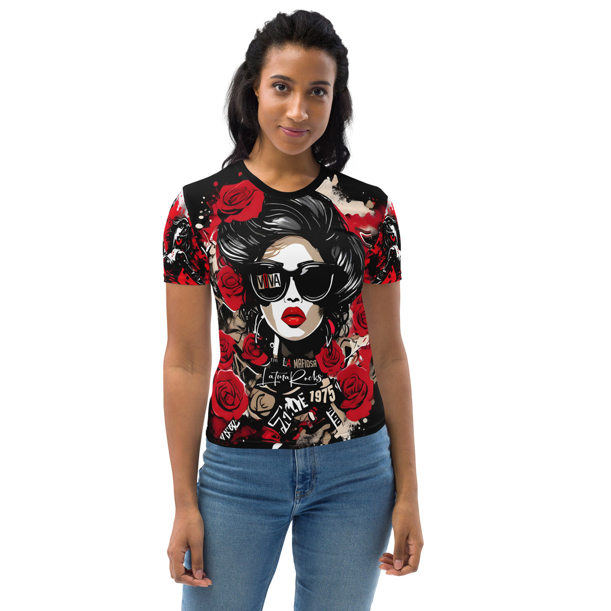 Latina Fashion- Latina Rocks Viva La Mafiosa Women's Short Sleeve Shirt